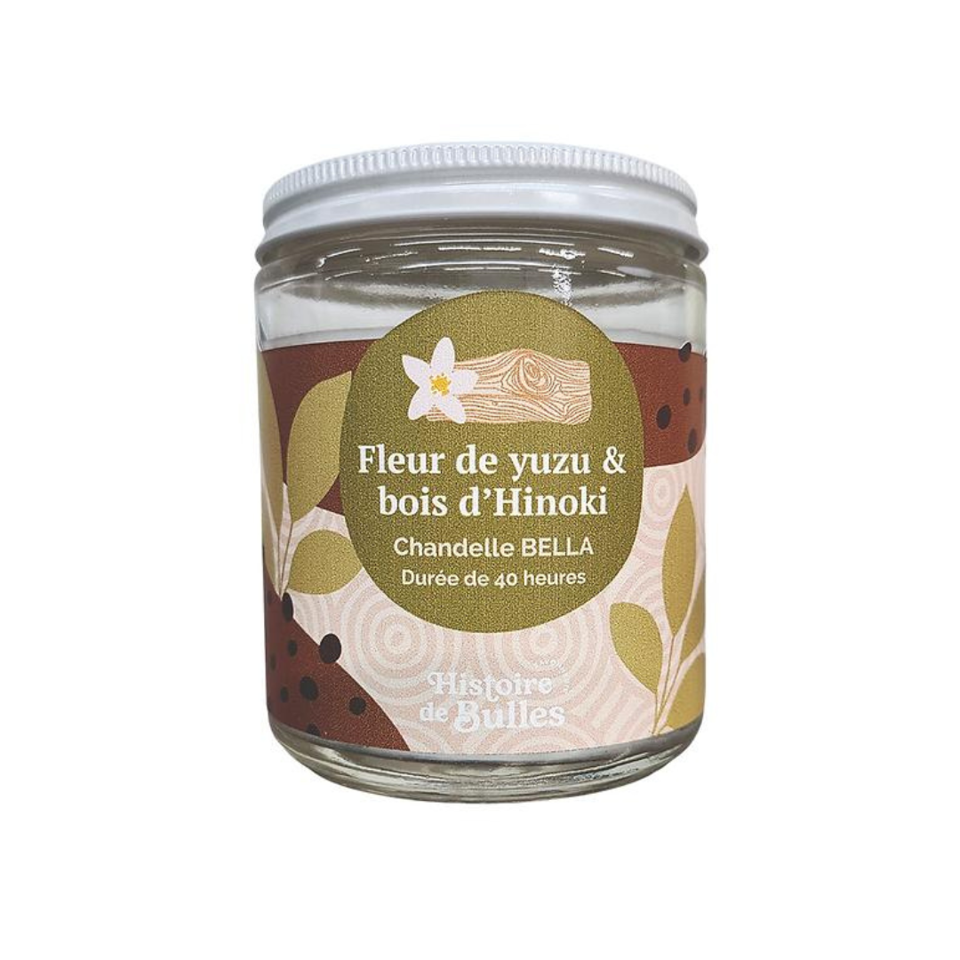 Bougie de soya - Fleur de yuzu & bois d’Hinoki